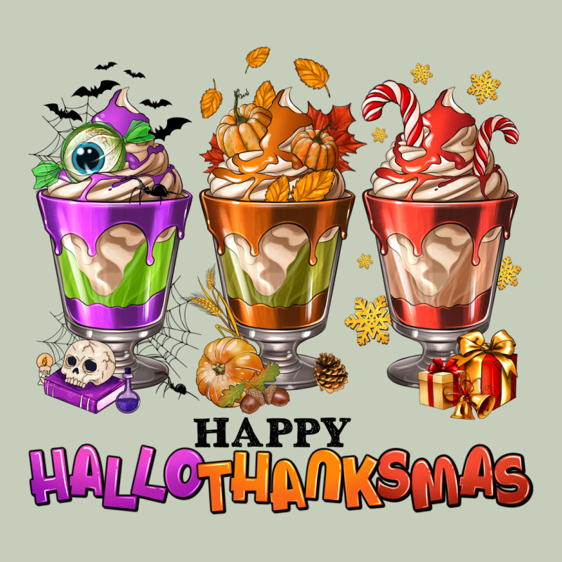 Happy Hallothanksmas Coffee Cups Ladies Tee by NancyCooperArtShop | Teevron