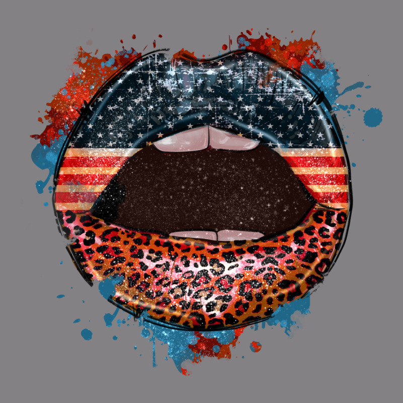 American Flag Lips 4th Of July Heavyweight Hoodie by FaDigitalArtStudio | Teevron