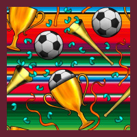 Soccer Winner Cup And Vuvuzela With Serape Seamless Pattern Classic Tee | Teevron