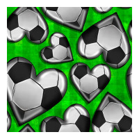 soccer hearts seamless pattern | Teevron