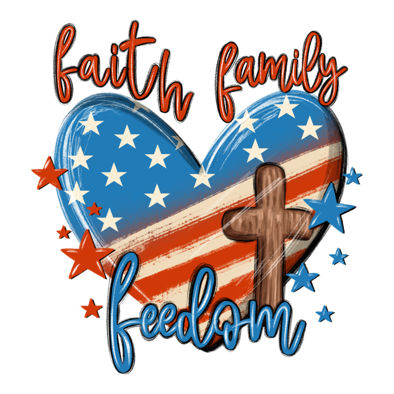 Faith Family Freedom Premium Tee by MaliasSmallBusiness | Teevron