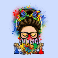Autism Mom Messy Bun Urban Heavy Tee | Teevron