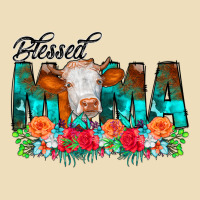 Blessed Mama Flowers Cow Premium Hoodie | Teevron