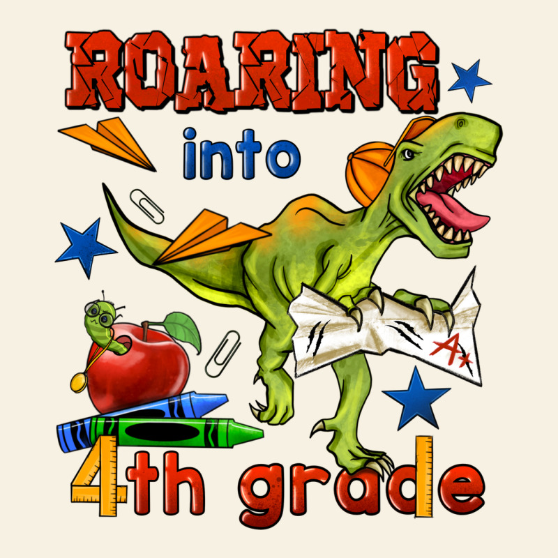 Roaring Into 4th Grade Vintage Tee by BundleAndBundleShop | Teevron