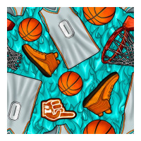 basketball uniform and hoop seamless pattern | Teevron