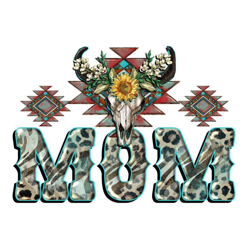 Mom With Cow Skull Mother's Day Zipper Hoodie by CowGirlArtShop | Teevron