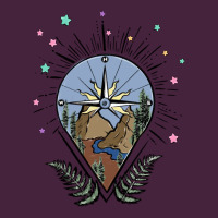 Compass With Mountain Premium Tee | Teevron