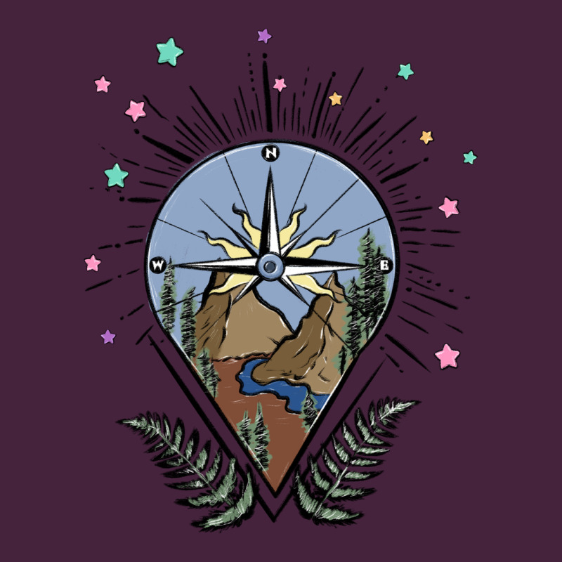 Compass With Mountain Premium Tee by MaliasSmallBusiness | Teevron