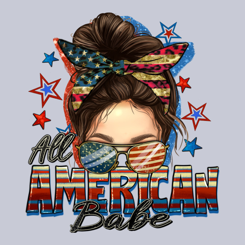 American Babe Messy Bun Heavyweight Hoodie by FaDigitalArtStudio | Teevron
