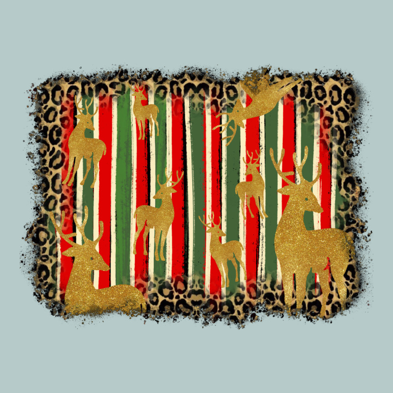 Christmas Reindeers Leopard Background Heavy Core Tee by BarkalooDesign | Teevron