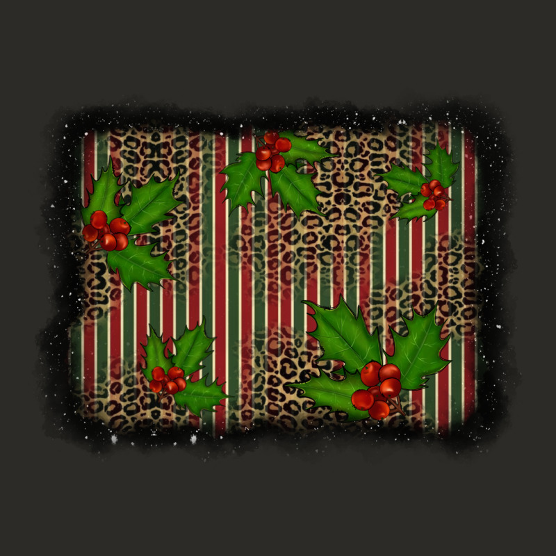 Christmas Plaid Leopard Mistletoe Background Heavy Core Tee by BarkalooDesign | Teevron
