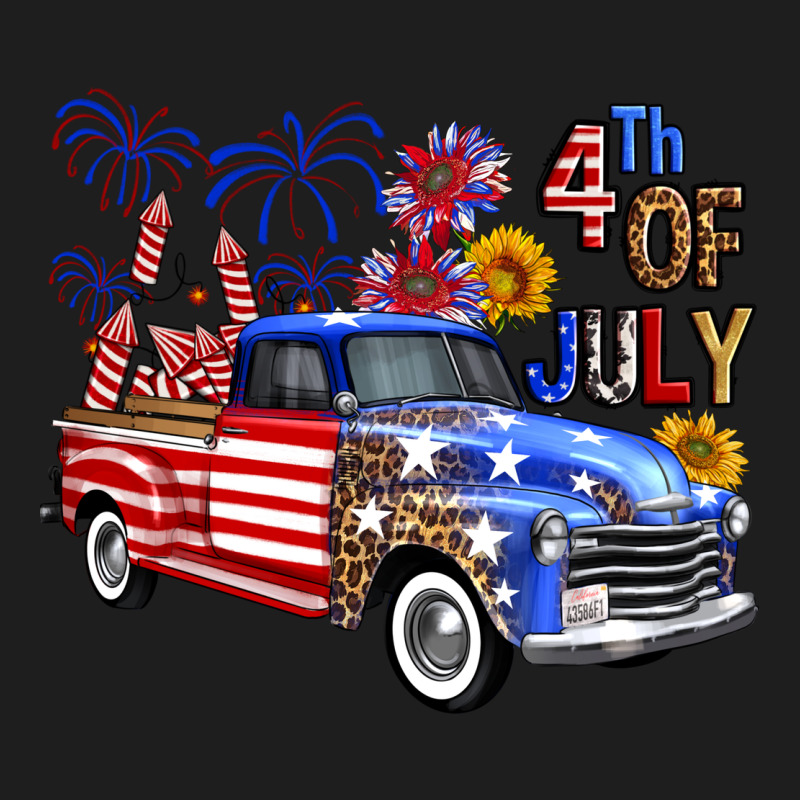 Western Truck Fourth Of July America Heavyweight Hoodie by FaDigitalArtStudio | Teevron