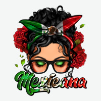 Mexicana Woman Messy Bun Urban Heavy Tee | Teevron