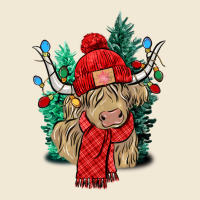Red Christmas Long Haired Cow Ladies Tee | Teevron