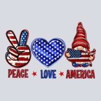 Peace Love America With Gnome 4th Of July Zipper Hoodie | Teevron