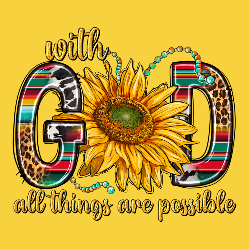 With God All Things Are Possible With Sunflower Bbs Premium Sweatshirt by BundleAndBundleShop | Teevron