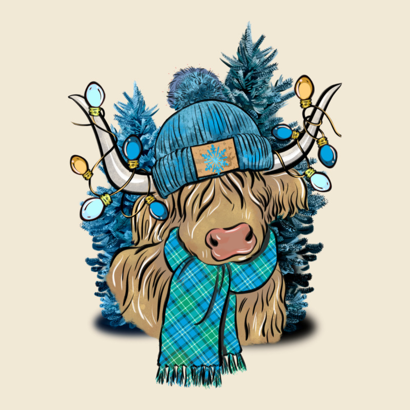 Winter Long Haired Cow Ladies Tee by NancyCooperArtShop | Teevron