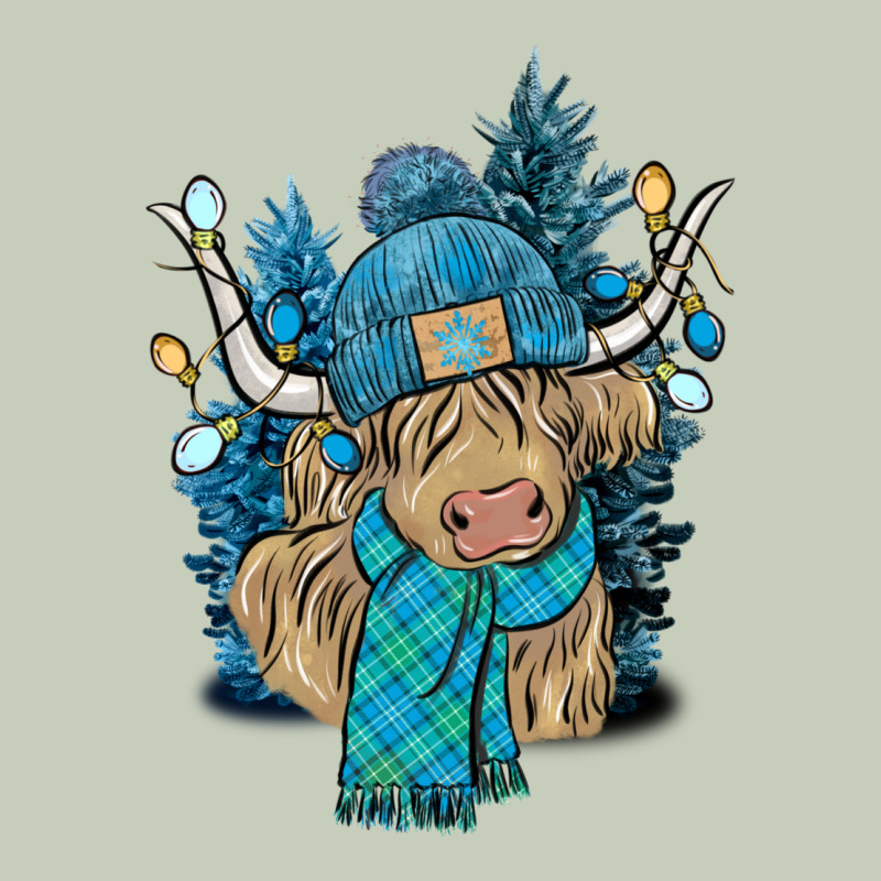 Winter Long Haired Cow Ladies Tee by NancyCooperArtShop | Teevron