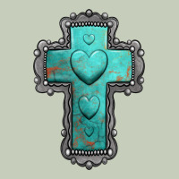 Turquoise Gemstone Cross Ladies Tee | Teevron