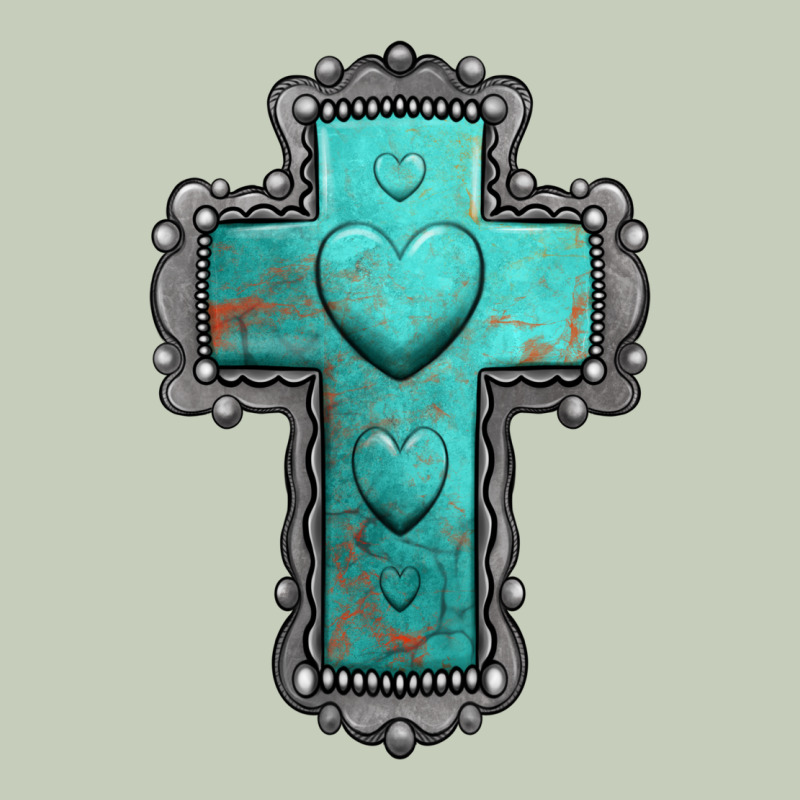 Turquoise Gemstone Cross Ladies Tee by Jasminsmagicworld | Teevron