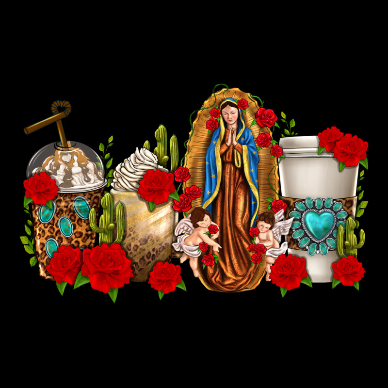 Lady Of Guadalupe Coffee Cups Heavyweight Sweatshirt by texasbilliewilder | Teevron