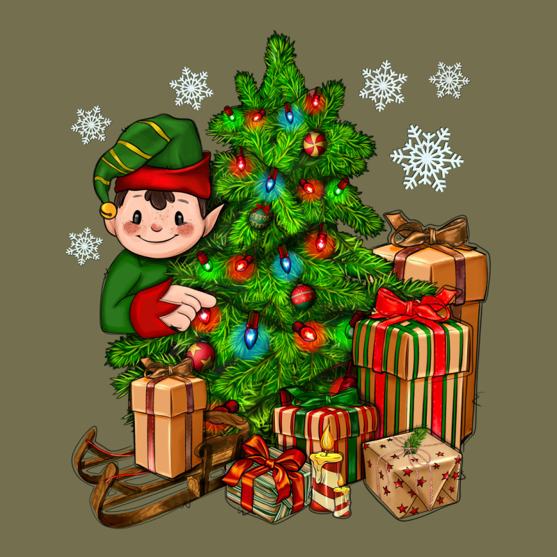 Christmas Elf With Gift Vintage Hoodie by BundleAndBundleShop | Teevron