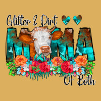 Glitter Dirt Mama Of Both Cow Flowers Premium Hoodie | Teevron