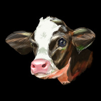Holstein Calf Face Ladies Tee | Teevron