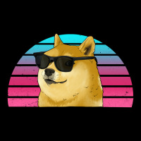 Doge Coin Bitcoin Hodl Retro Sunset Heavy Core Tee | Teevron