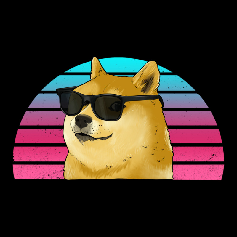 Doge Coin Bitcoin Hodl Retro Sunset Heavy Core Tee by Jasminsmagicworld | Teevron