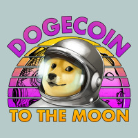 Doge Coin To The Moon 80's Retro Sunset Heavy Core Tee | Teevron