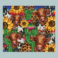 Western Cactus Sunflower Highlands Cow Heavy Core Tee | Teevron