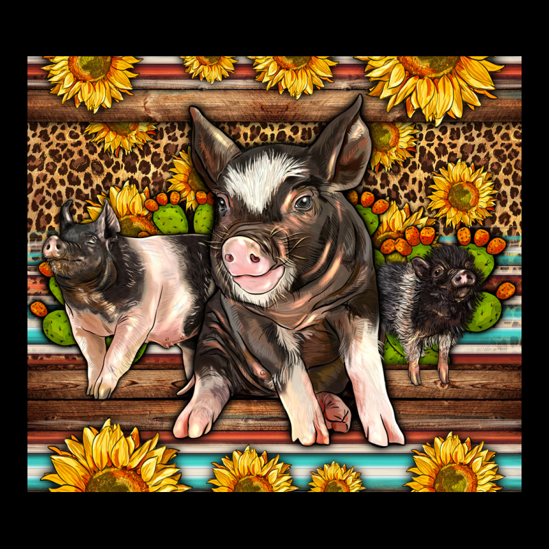Western Cute Hampshire Pigs Heavy Core Tee by LillyAllenDesigns | Teevron