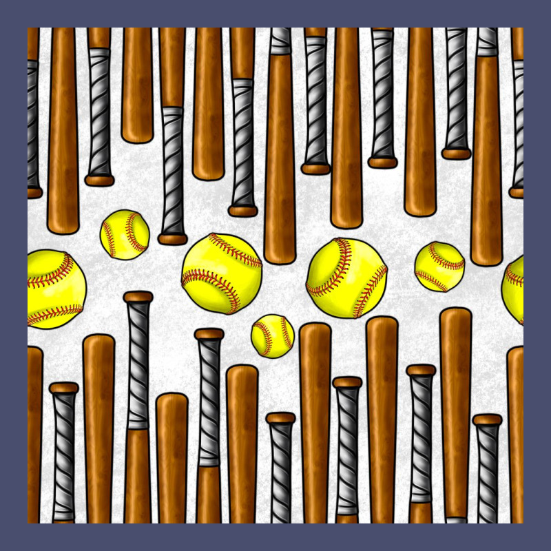 Softball Bat Seamless Pattern Vintage Tee by BundleAndBundleShop | Teevron