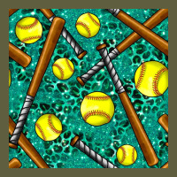 Softball Bat With Leopard And Glitter Seamless Pattern Vintage Tee | Teevron