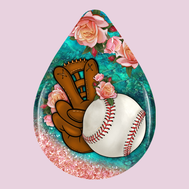 Baseball And Western Roses Teardrop  3 Classic Tee by BundleAndBundleShop | Teevron