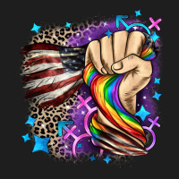 Lgbtq+ And American Flag Heavyweight Hoodie | Teevron