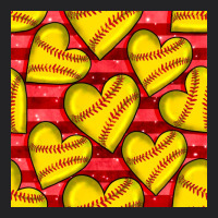 Softball Hearts Seamless Pattern Vintage Tee | Teevron