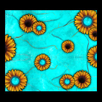 Turquoise Gemstone Sunflower Premium Tee | Teevron