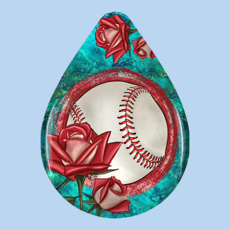 Baseball And Western Roses Teardrop  7 Classic Tee by BundleAndBundleShop | Teevron