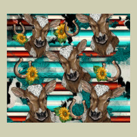 Western Horseshoe Sunflower Brown Cow Heavy Core Tee | Teevron