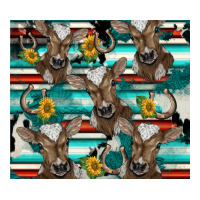 western horseshoe sunflower brown cow | Teevron