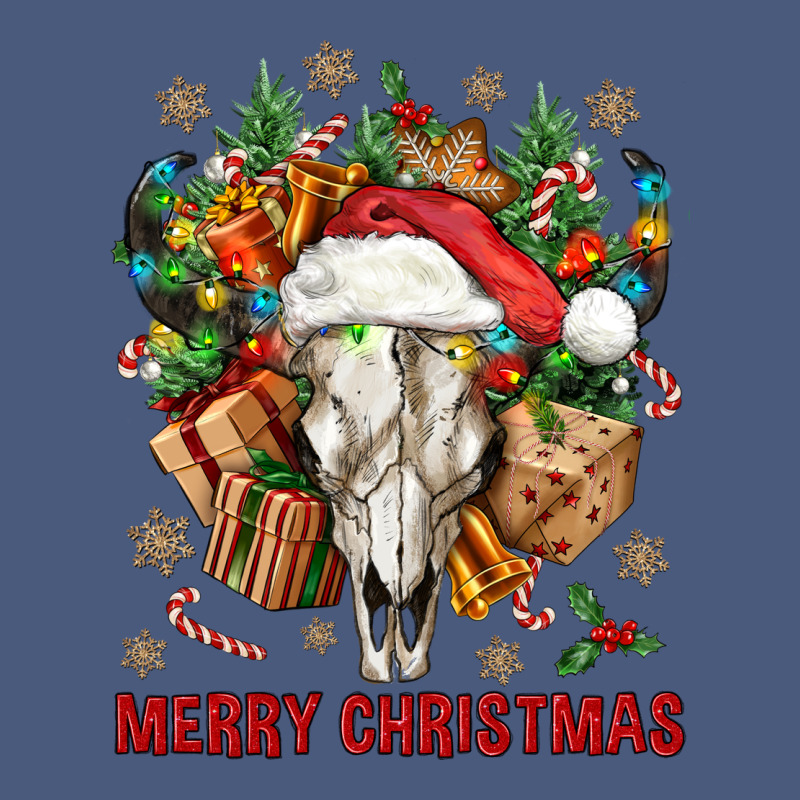 Merry Christmas With Bull Skull Vintage Hoodie by BundleAndBundleShop | Teevron