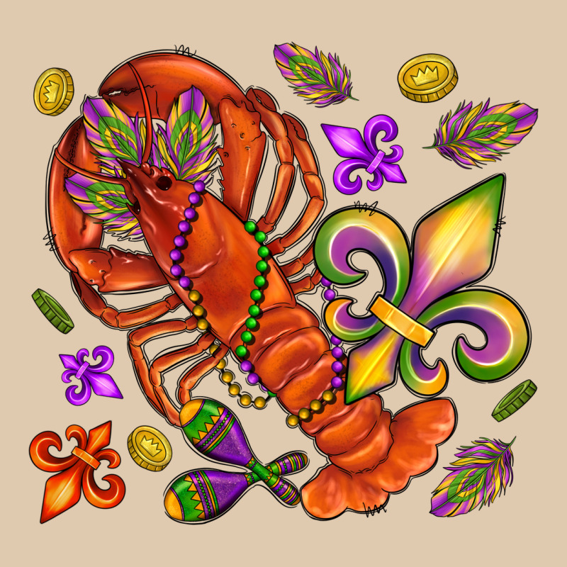 Crawfish And Fleur De Lis Heavyweight Sweatshirt by NancyCooperArtShop | Teevron