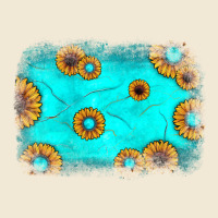 Turquoise Gemstone Sunflower Background Premium Tee | Teevron