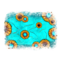 turquoise gemstone sunflower background | Teevron
