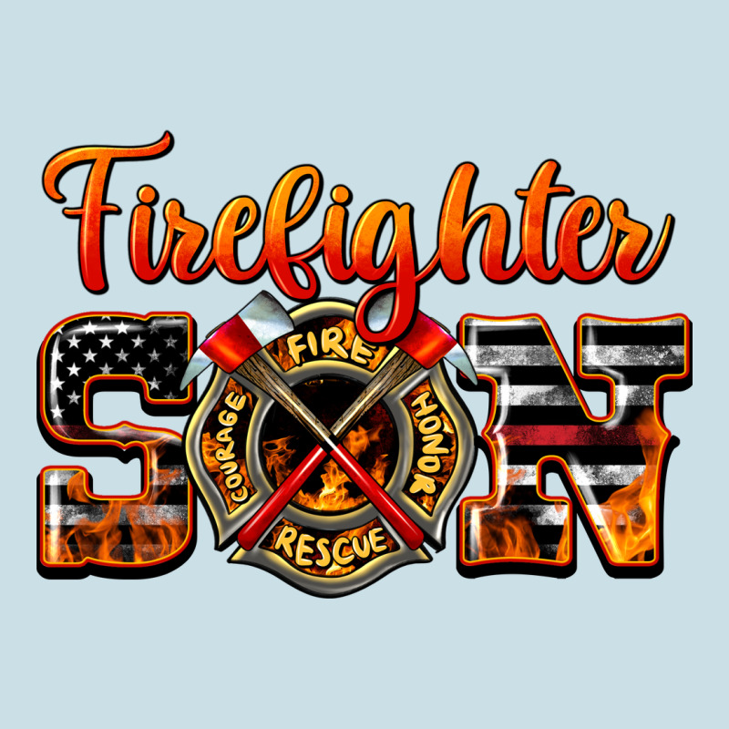 American Flag Firefighter Son Ladies Tee by LillyAllenDesigns | Teevron
