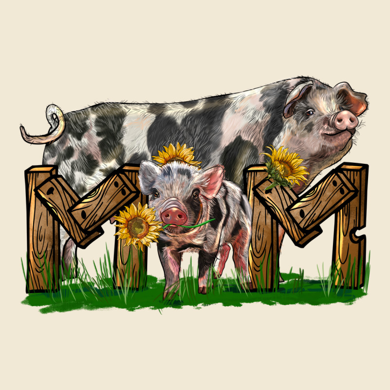 Western Mom With Spotted Pig And Baby Pig Ladies Tee by LillyAllenDesigns | Teevron