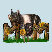 Western Mom With Hampshire Pig And Baby Pig Ladies Tee | Teevron