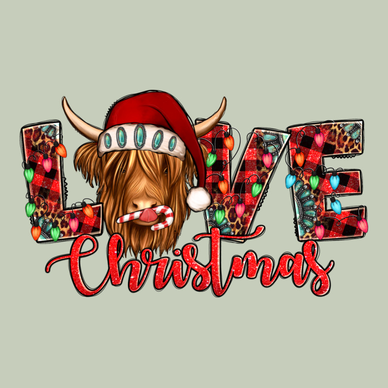 Love Christmas Highland Cow And Turquoise Gemstone Ladies Tee by Jasminsmagicworld | Teevron